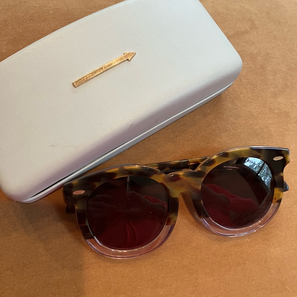 Karen Walker Super Duper Thistle Sunglasses with Case - EUC